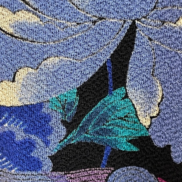 Moonlight Y & S Fashion Design Asian Print Crepe Jacket - Picture 5 of 15